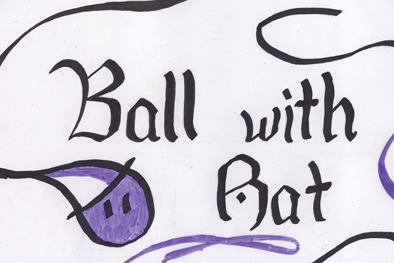 Ball With Calligraphy and Hat